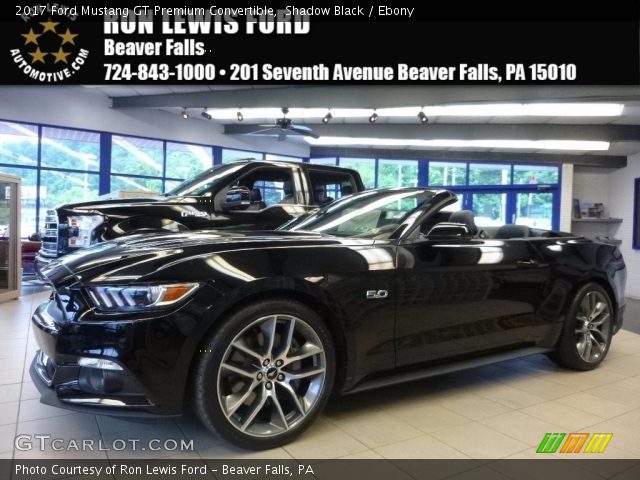 2017 Ford Mustang GT Premium Convertible in Shadow Black