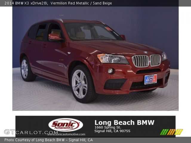 2014 BMW X3 xDrive28i in Vermilion Red Metallic