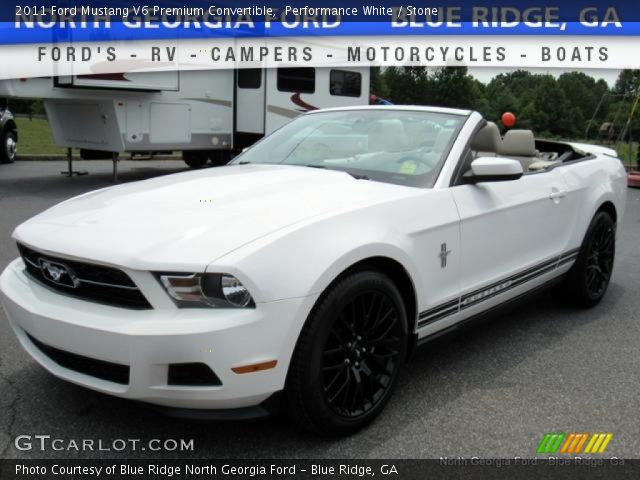 2011 Ford Mustang V6 Premium Convertible in Performance White