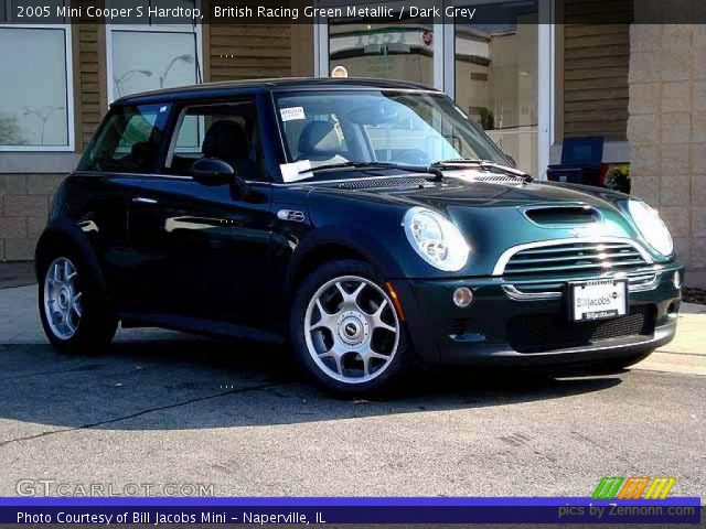 British Racing Green Metallic 2005 Mini Cooper S Hardtop with Dark Grey interior 2005 Mini Cooper S Hardtop in British Racing Green Metallic