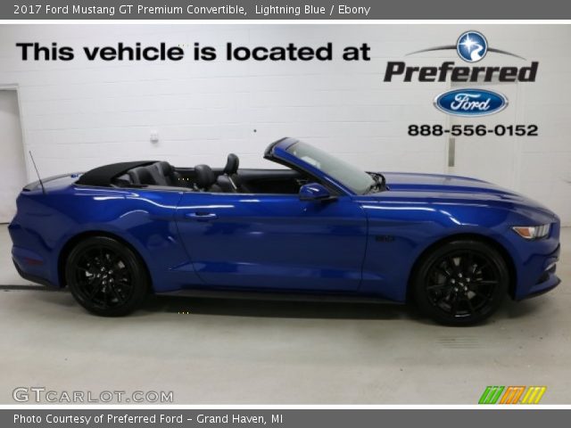 2017 Ford Mustang GT Premium Convertible in Lightning Blue