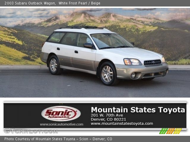 2003 Subaru Outback Wagon in White Frost Pearl