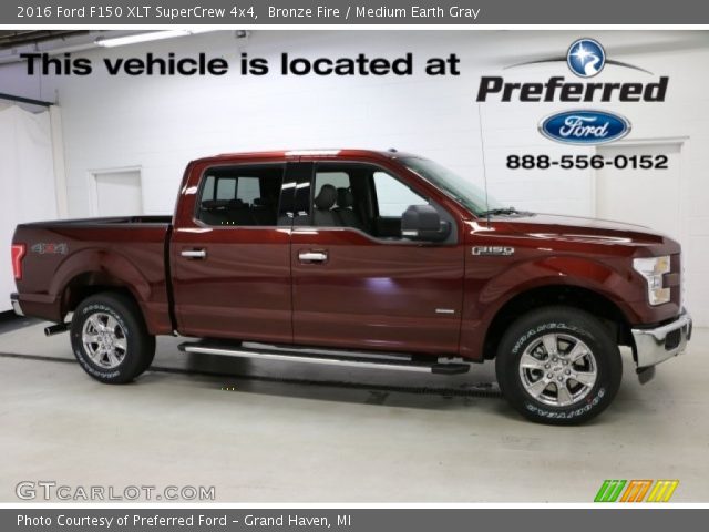 2016 Ford F150 XLT SuperCrew 4x4 in Bronze Fire