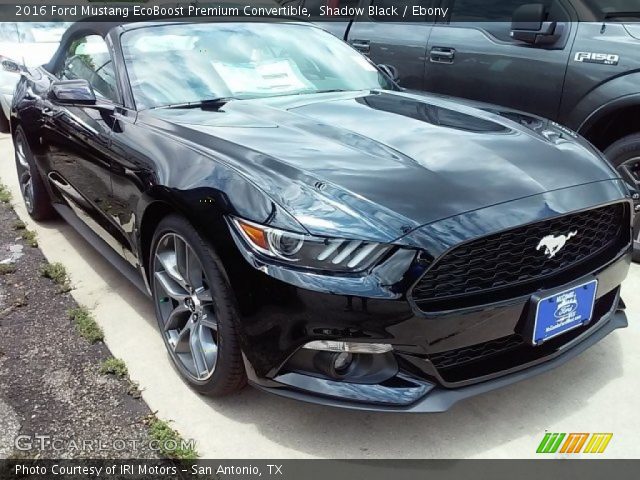 2016 Ford Mustang EcoBoost Premium Convertible in Shadow Black