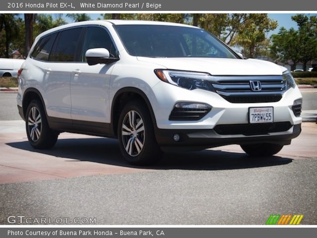 2016 Honda Pilot EX-L in White Diamond Pearl