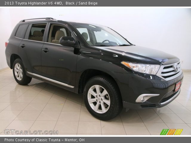 2013 Toyota Highlander V6 4WD in Black