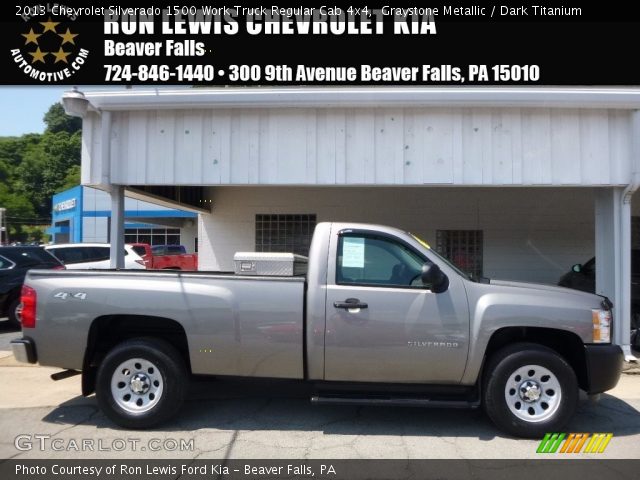 2013 Chevrolet Silverado 1500 Work Truck Regular Cab 4x4 in Graystone Metallic