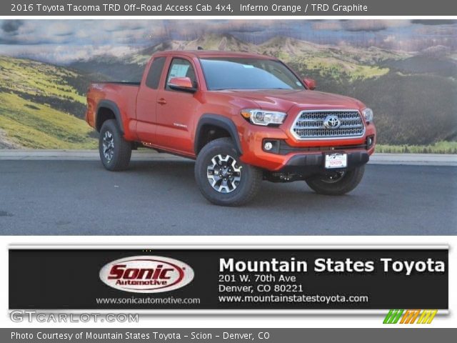 2016 Toyota Tacoma TRD Off-Road Access Cab 4x4 in Inferno Orange