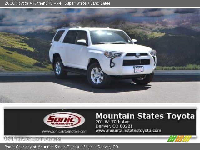 2016 Toyota 4Runner SR5 4x4 in Super White