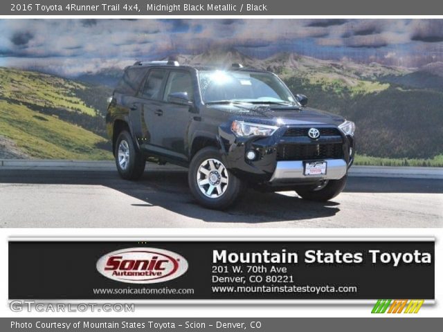 2016 Toyota 4Runner Trail 4x4 in Midnight Black Metallic