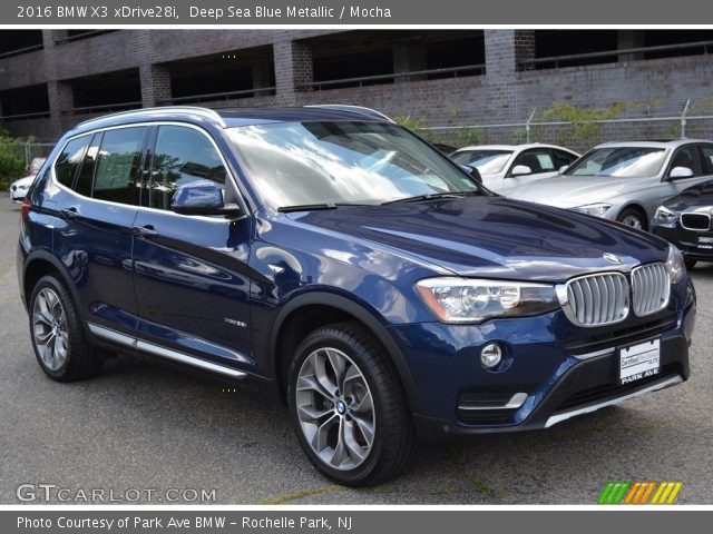 2016 BMW X3 xDrive28i in Deep Sea Blue Metallic