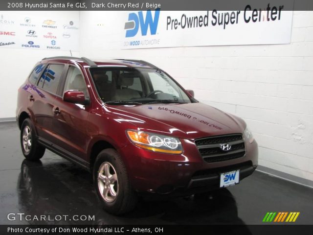 2008 Hyundai Santa Fe GLS in Dark Cherry Red