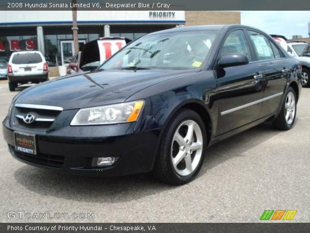 2008 Hyundai Sonata Limited V6 in Deepwater Blue