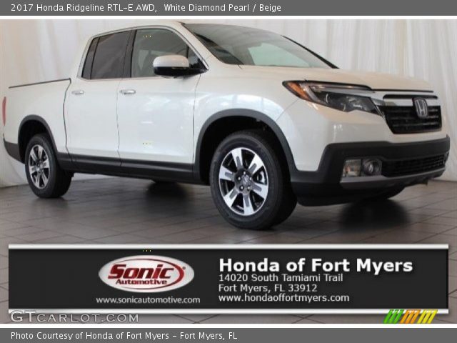 2017 Honda Ridgeline RTL-E AWD in White Diamond Pearl