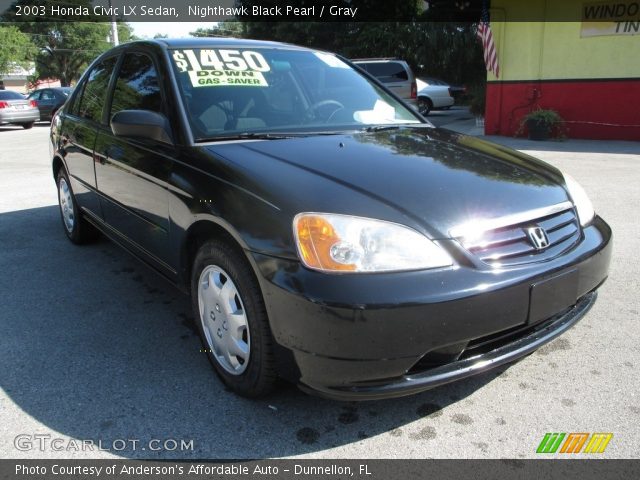 2003 Honda Civic LX Sedan in Nighthawk Black Pearl
