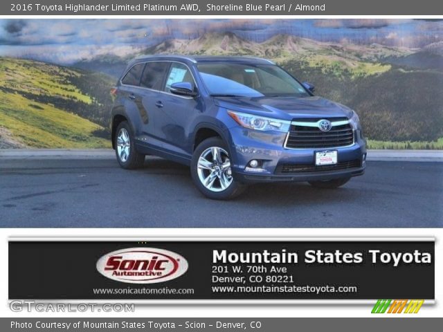 2016 Toyota Highlander Limited Platinum AWD in Shoreline Blue Pearl