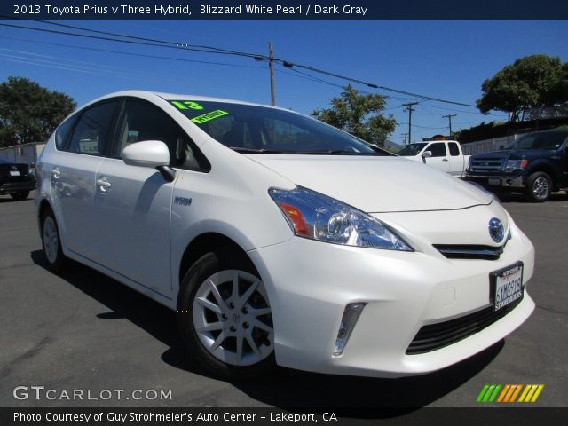 2013 Toyota Prius v Three Hybrid in Blizzard White Pearl