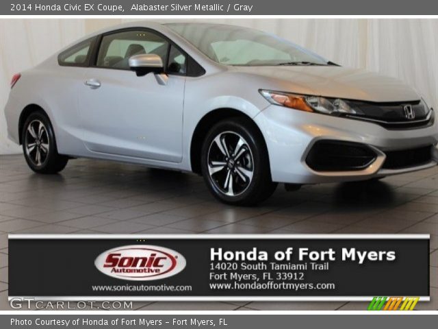 2014 Honda Civic EX Coupe in Alabaster Silver Metallic