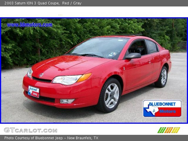 2003 Saturn ION 3 Quad Coupe in Red