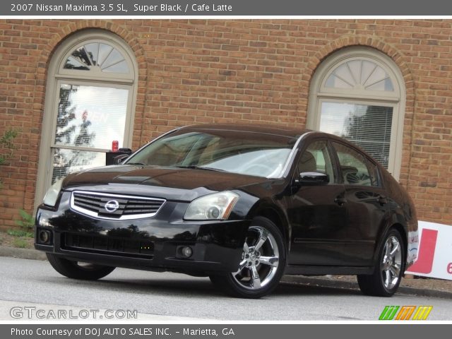 Super Black 2007 Nissan Maxima 3 5 Sl Cafe Latte