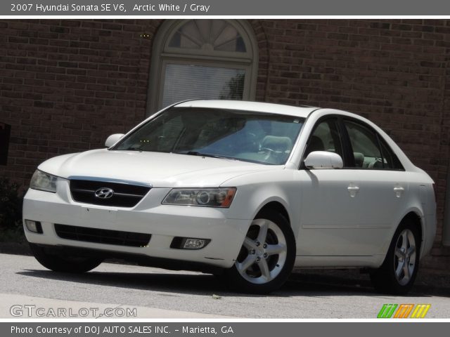 2007 Hyundai Sonata SE V6 in Arctic White