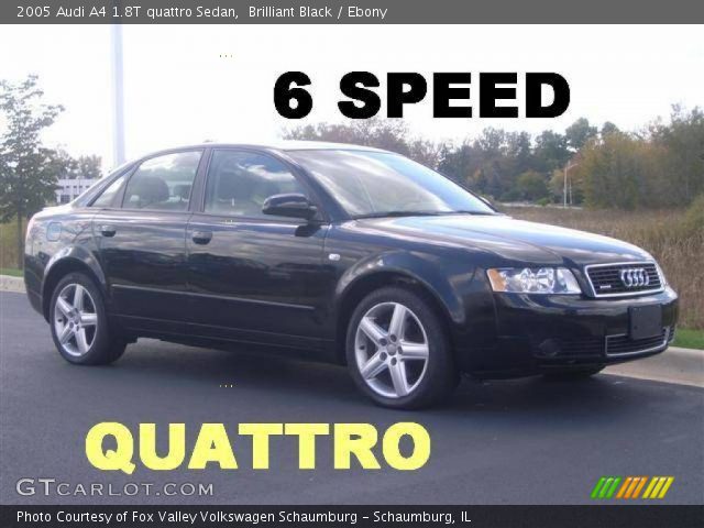 2005 Audi A4 1.8T quattro Sedan in Brilliant Black