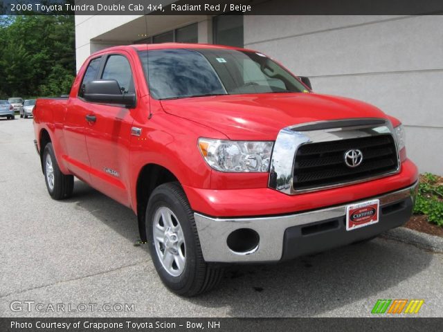 2008 Toyota Tundra Double Cab 4x4 in Radiant Red