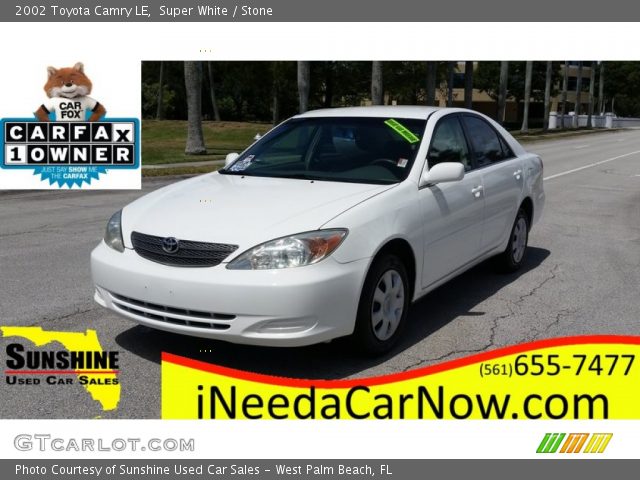2002 Toyota Camry LE in Super White
