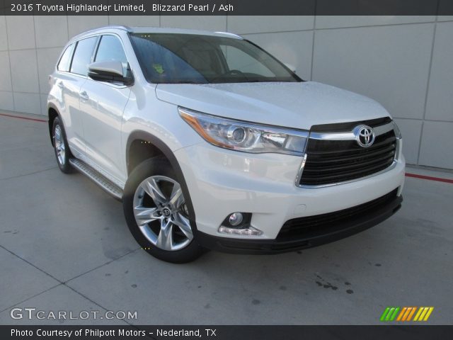 2016 Toyota Highlander Limited in Blizzard Pearl
