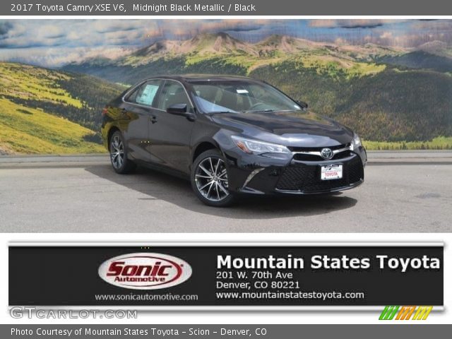 2017 Toyota Camry XSE V6 in Midnight Black Metallic