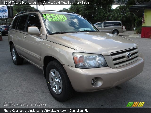 2006 Toyota Highlander I4 in Sonora Gold Metallic