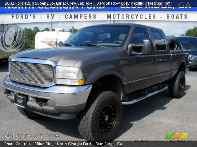 2002 Ford F250 Super Duty Lariat Crew Cab 4x4 in Dark Shadow Grey Metallic