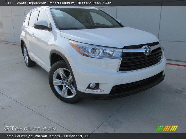 2016 Toyota Highlander Limited Platinum in Blizzard Pearl