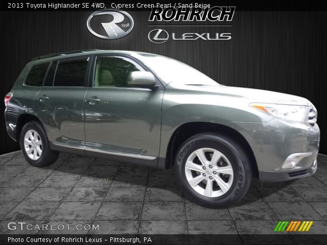 2013 Toyota Highlander SE 4WD in Cypress Green Pearl