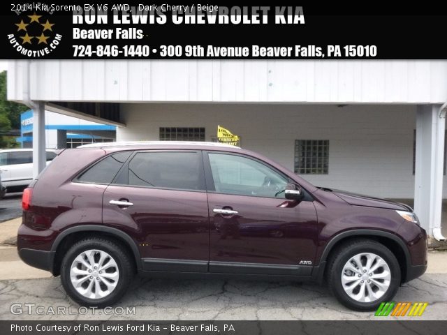 2014 Kia Sorento EX V6 AWD in Dark Cherry