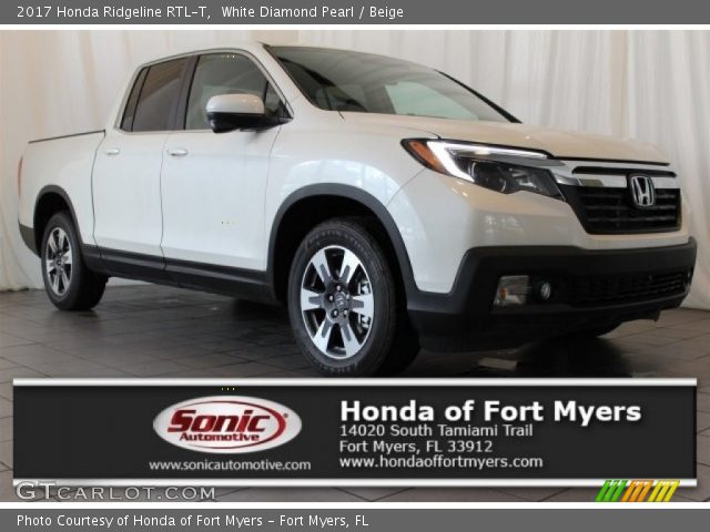 2017 Honda Ridgeline RTL-T in White Diamond Pearl