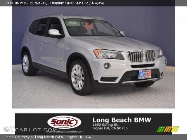 2014 BMW X3 xDrive28i in Titanium Silver Metallic