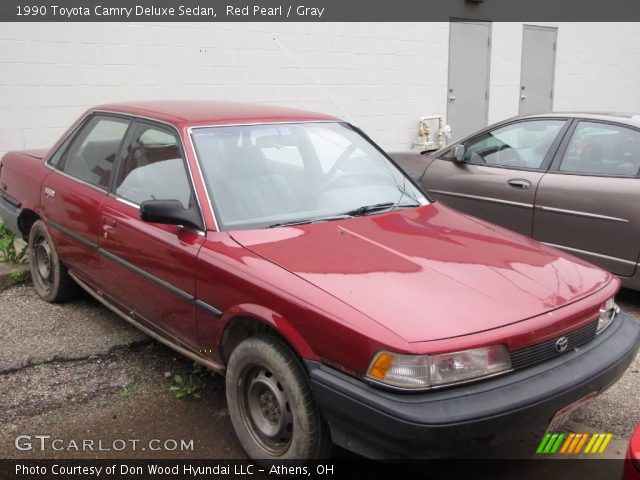 1990 Toyota Camry Deluxe Sedan in Red Pearl