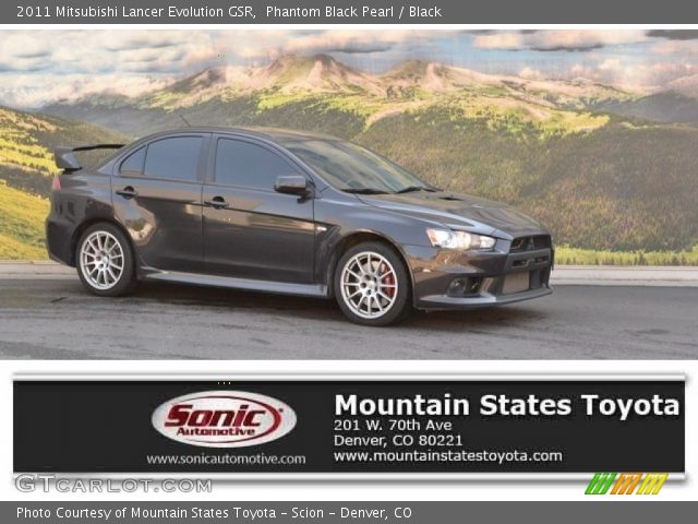 2011 Mitsubishi Lancer Evolution GSR in Phantom Black Pearl