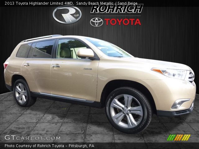 2013 Toyota Highlander Limited 4WD in Sandy Beach Metallic