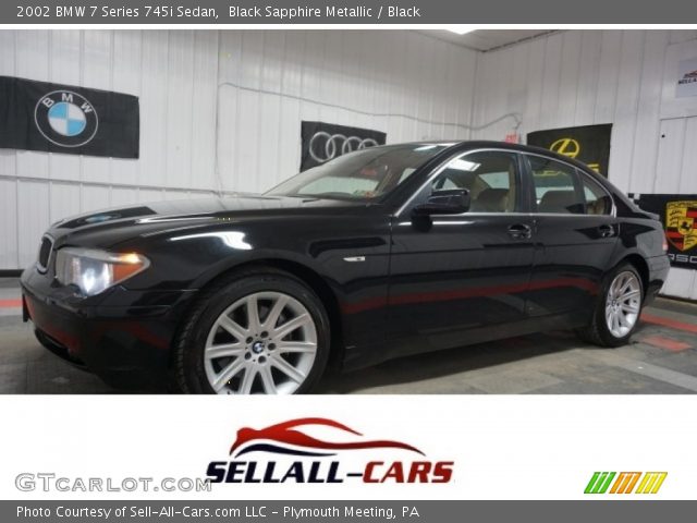 2002 BMW 7 Series 745i Sedan in Black Sapphire Metallic