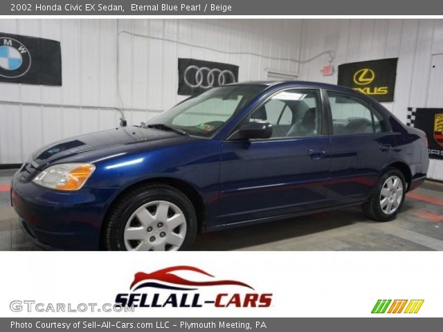 2002 Honda Civic EX Sedan in Eternal Blue Pearl