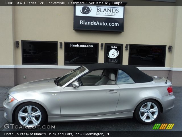 2008 BMW 1 Series 128i Convertible in Cashmere Silver Metallic