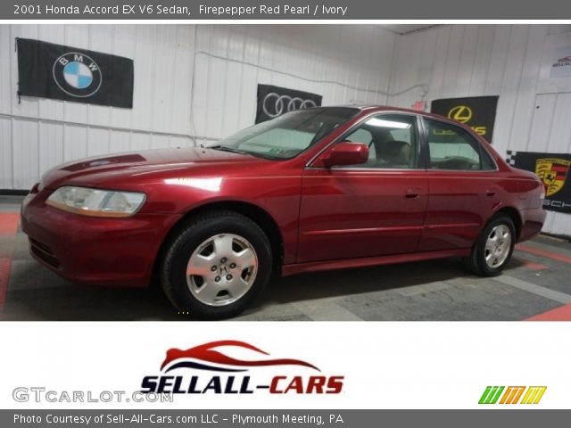 2001 Honda Accord EX V6 Sedan in Firepepper Red Pearl