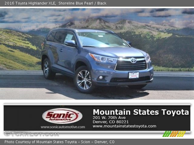 2016 Toyota Highlander XLE in Shoreline Blue Pearl
