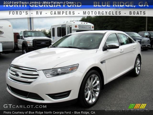 2016 Ford Taurus Limited in White Platinum