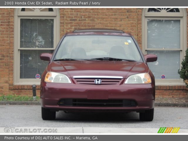 2003 Honda Civic EX Sedan in Radiant Ruby Pearl