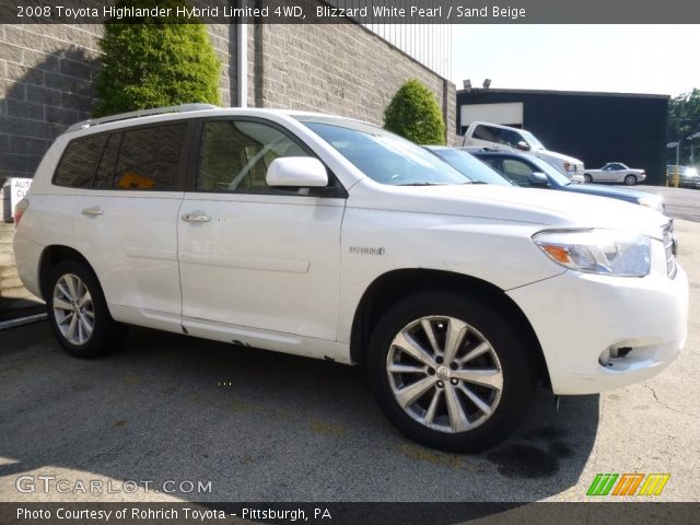 2008 Toyota Highlander Hybrid Limited 4WD in Blizzard White Pearl