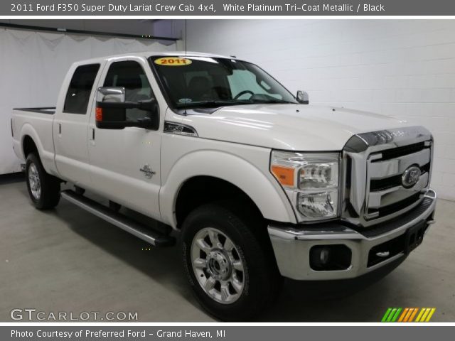 2011 Ford F350 Super Duty Lariat Crew Cab 4x4 in White Platinum Tri-Coat Metallic