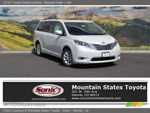 2016 Toyota Sienna Limited in Blizzard Pearl